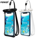 FONKEN IPX8 Full View Waterproof Case Rainforest desert snow transparent dry bag Seaside Swimming Pouch Mobile Phone Covers