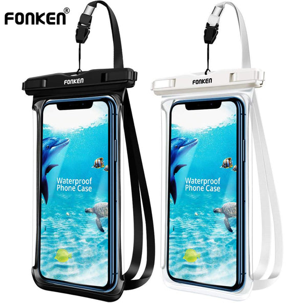 FONKEN IPX8 Full View Waterproof Case Rainforest desert snow transparent dry bag Seaside Swimming Pouch Mobile Phone Covers