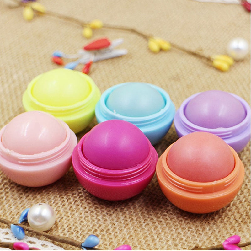 6 Colors Fruit Ball Lip Balm Jelly Hydrating Winter Moisturizing Nutritious Peel Off Lips Dead Skin Makeup Lipgloss Base TSLM2