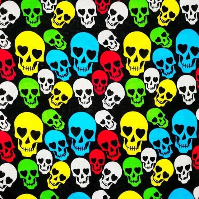 New Design Fashion Hip Hop 100% Cotton Skull Bandana Square Scarf Black Paisley Bicycle Headband For Women/Men/Boys/Girls