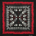 New Design Fashion Hip Hop 100% Cotton Skull Bandana Square Scarf Black Paisley Bicycle Headband For Women/Men/Boys/Girls