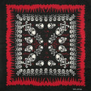 New Design Fashion Hip Hop 100% Cotton Skull Bandana Square Scarf Black Paisley Bicycle Headband For Women/Men/Boys/Girls