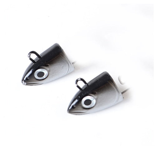 FTK black minnow jig head fishing lure soft pike lure 5g/12g/ 25g bass fishing shad soft bait boat code seabass bait for Zand