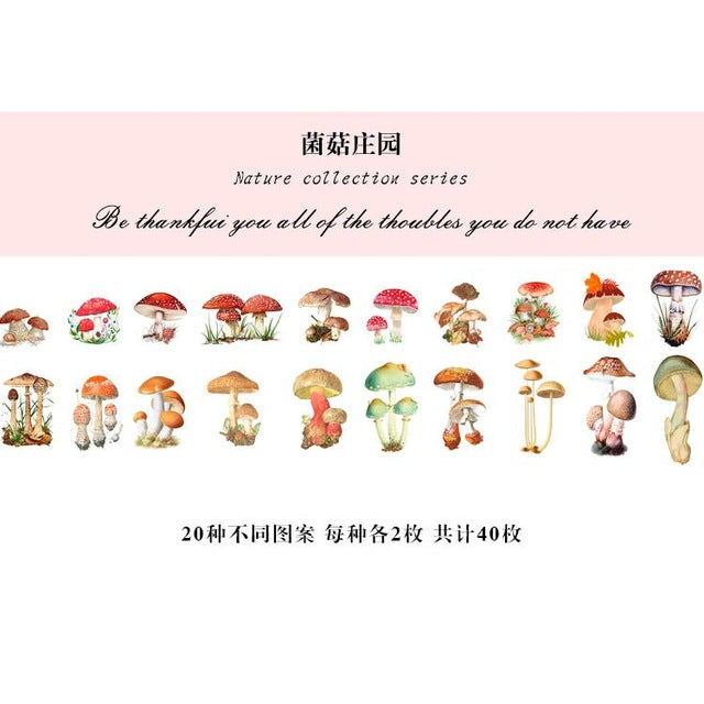 40pcs/pack Refreshing Plants Flower Sticker Decoration Stickers Diary Scrapbooking Label Sticker Stationery
