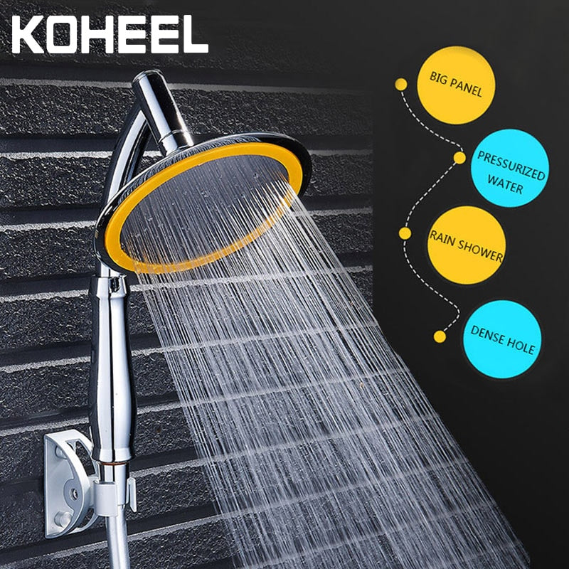 Shower Head Water Saving Rain Handheld Shower Big 6 Inch High Pressure Bathroom Rainfall Shower SPA Shower Head