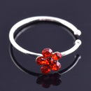 Men Women Fake Crystal Nose Piercing Body Jewelry Floral Nose Hoop Nostril Nose Ring Tiny Flower Helix Cartilage Tragus Ring