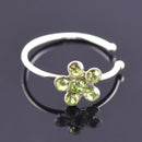 Men Women Fake Crystal Nose Piercing Body Jewelry Floral Nose Hoop Nostril Nose Ring Tiny Flower Helix Cartilage Tragus Ring