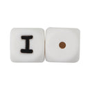 Joepada 12mm 10pcs Silicone Beads Letter Baby Teether Beads In sert Name on Pacifier Chain Clips Chewing Alphabet Beads Baby Toy