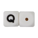 Joepada 12mm 10pcs Silicone Beads Letter Baby Teether Beads In sert Name on Pacifier Chain Clips Chewing Alphabet Beads Baby Toy