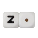 Joepada 12mm 10pcs Silicone Beads Letter Baby Teether Beads In sert Name on Pacifier Chain Clips Chewing Alphabet Beads Baby Toy