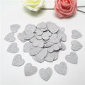 100pcs Glittler Rose Gold 3cm Heart Paper Confetti Wedding Card Paper Confettis Birthday Party Supplies Baby Shower Decor