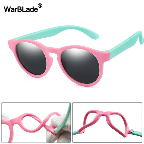 WarBlade 2020 New Kids Polarized Sunglasses Round Children Sun Glasses Boys Girl Safety Glasses Baby Infant Shades Eyewear UV400