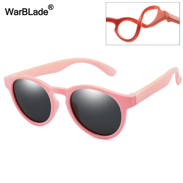 WarBlade 2020 New Kids Polarized Sunglasses Round Children Sun Glasses Boys Girl Safety Glasses Baby Infant Shades Eyewear UV400