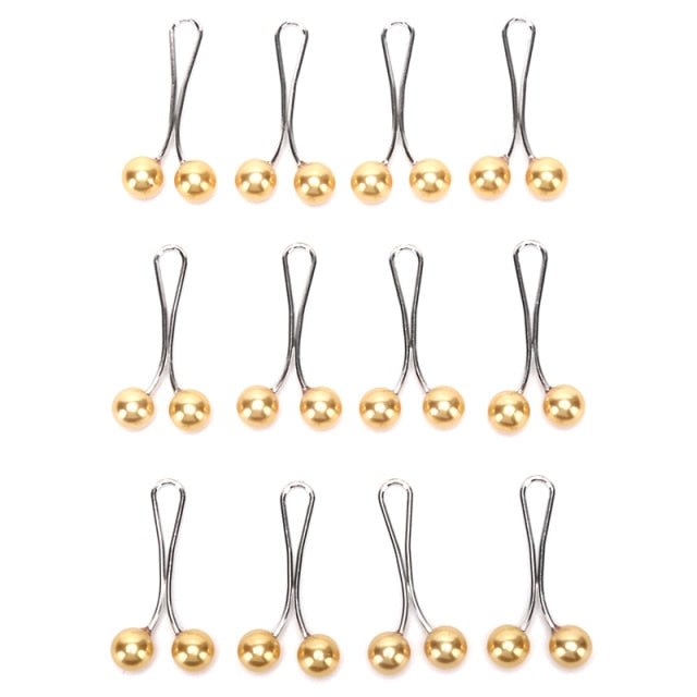 12pcs Headscarf Shawl Scarf Lady Muslim Scarf Hijab Clips Pearl Scarf Brooch Pin