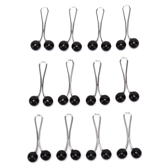 12pcs Headscarf Shawl Scarf Lady Muslim Scarf Hijab Clips Pearl Scarf Brooch Pin