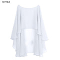 Womens Ladies Soft Wedding Capes Wedding Jacket Wraps Chiffon Shrug Bridal Bolero Long Shawl and Wraps Evening Wedding Cover Up