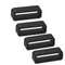 4Pc Black Watchbands  12 14 16 18 20 22 24 26 28 30mm Strap Loop Ring Silicone Rubber Watch Bands Accessories Holder Locker