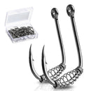 DONQL Fishing Hooks 10/20/50pcs Set Barbed Swivel Spring Jig Carp Hook Single Circle Fishinhook Fly Fishing Accessories Tackle