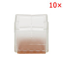 10pcs Silicone Rectangle Square Round Chair Leg Caps Feet Pads Furniture Table Covers Wood Floor Protectors   SDF-SHIP