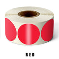 500Pcs/Roll Chroma Label Color Code Dot Labels Stickers 1 Inch Red, Green, White,Yellow,Blue,Pink,Black,Stationery Stickers