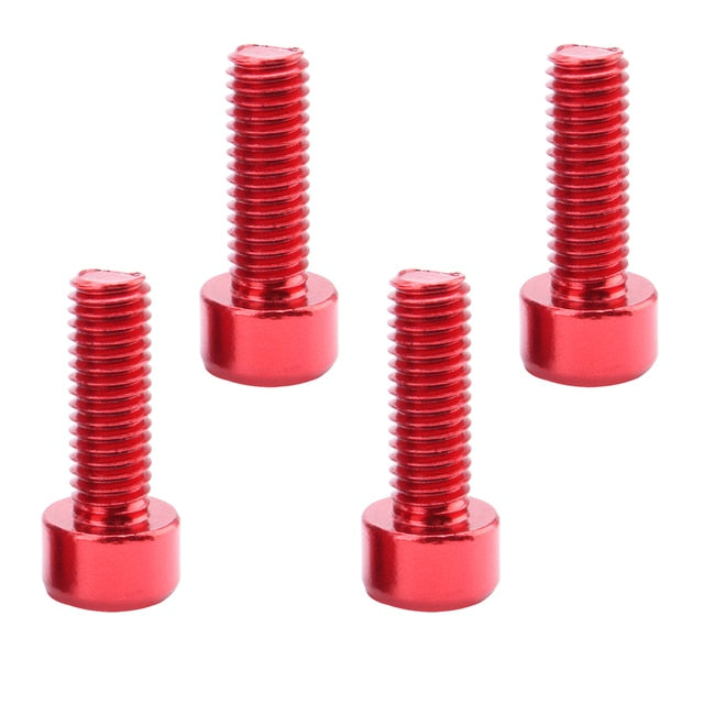 4 Pieces Water Bottle Cage Bolts Holder Screws Hex Socket Screws Aluminum Alloy Bicycle Accessories 7 Colors