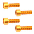 4 Pieces Water Bottle Cage Bolts Holder Screws Hex Socket Screws Aluminum Alloy Bicycle Accessories 7 Colors