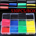 580pcs/530pcs/260pcs Assortment Electronic 2:1 Wrap Wire Cable Insulated Polyolefin Heat Shrink Tube Ratio Tubing Insulation