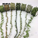 10M Artificial Vine Leaf Decoration Vivid Rattan Leaf Vagina Grass Fake Plants Cord String Leaves For Home Garden Party Decor