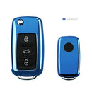 For VW Volkwagen Polo Bora Tiguan Passat Golf 6 Lavida Scirocco Soft TPU Protection Car Key Case Shell Cover Auto Accessories