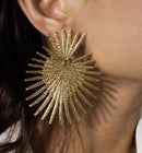 Tocona 15 Style Charming Big Flowers Drop Earrings for Women Butterfly Gold Metal Pearl Stone Leaf Geometric Jewelry Pendiente