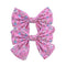 2019 Lovely Baby Girls Print Flower Bohemian Style Bow BB Hair Clips Headwear Children Cute Cotton Hairpins Hair Accessories