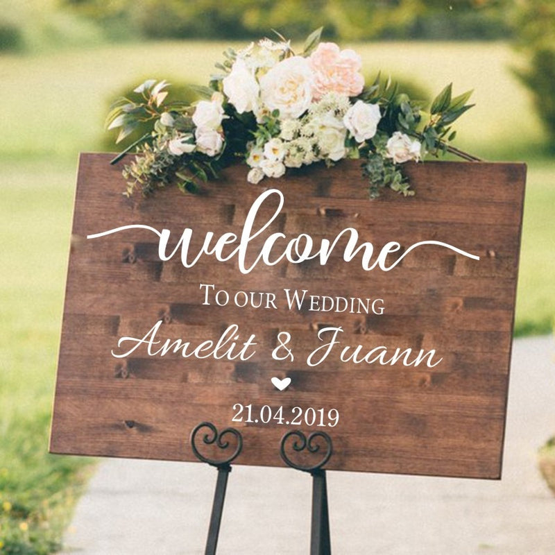 Welcome Wedding Sign Decorative Stickers / Decal