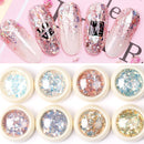 8Pcs Mermaid 3D Glitter Nail Flakes