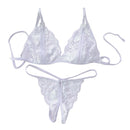 Women Lingerie Underwear Set Sexy Lace Transparent Bra G-String  H9