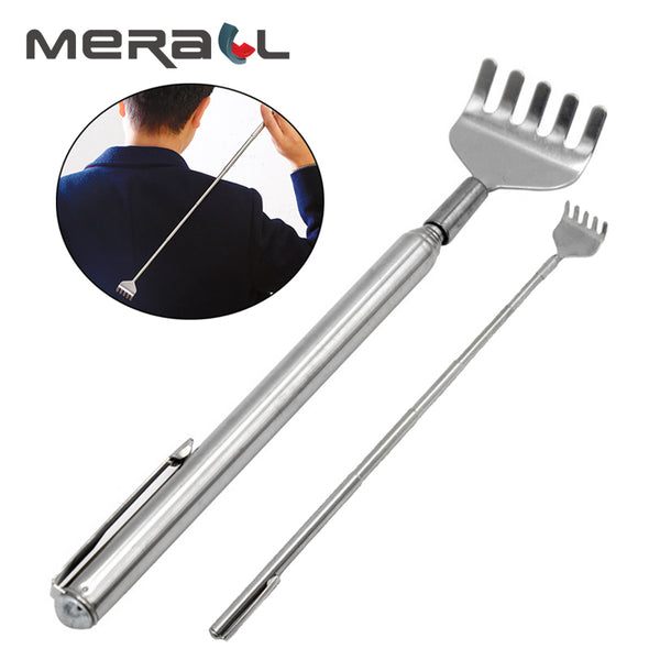 Adjustable Back Scratcher Stainless Steel Back Massage Telescopic Anti Itch Claw Massager Massage Tools For Elders Health Care
