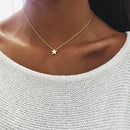Bohemian Tiny Heart Star Necklace for Women Short Chain Coin Bar Moon Pendant Necklace Gift Choker Necklace