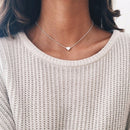 Bohemian Tiny Heart Star Necklace for Women Short Chain Coin Bar Moon Pendant Necklace Gift Choker Necklace