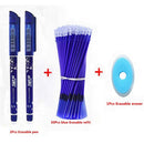 53Pcs/lot 0.38mm Erasable Washable Pen Refill Rod for Handle Blue/Black Ink Gel Pen School Office Writing Supplies Stationery