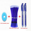 53Pcs/lot 0.38mm Erasable Washable Pen Refill Rod for Handle Blue/Black Ink Gel Pen School Office Writing Supplies Stationery