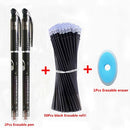 53Pcs/lot 0.38mm Erasable Washable Pen Refill Rod for Handle Blue/Black Ink Gel Pen School Office Writing Supplies Stationery