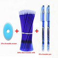 53Pcs/lot 0.38mm Erasable Washable Pen Refill Rod for Handle Blue/Black Ink Gel Pen School Office Writing Supplies Stationery