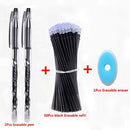 53Pcs/lot 0.38mm Erasable Washable Pen Refill Rod for Handle Blue/Black Ink Gel Pen School Office Writing Supplies Stationery
