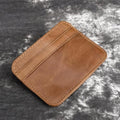 New Arrival Vintage Men's Genuine Leather Credit Card Holder Small Wallet Money Bag ID Card Case Mini Purse For Male