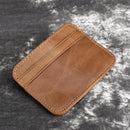 New Arrival Vintage Men's Genuine Leather Credit Card Holder Small Wallet Money Bag ID Card Case Mini Purse For Male