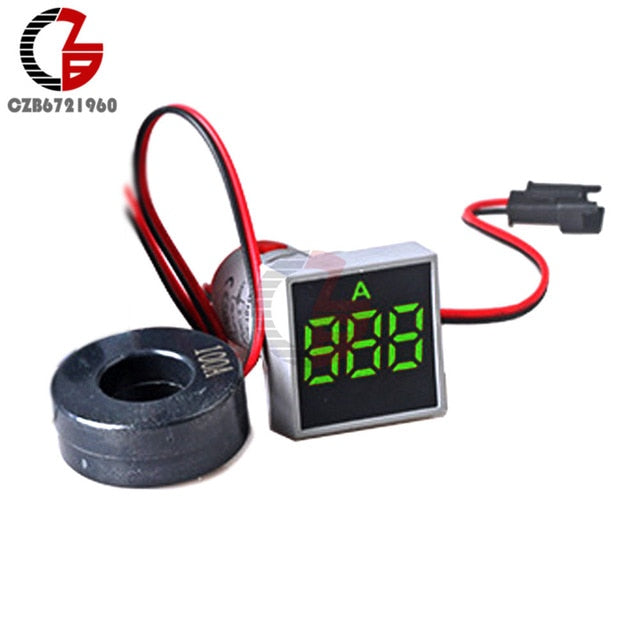 AC 50-500V 0-100A Square LED Digital Voltmeter Ammeter 110V 220V Voltage Current Meter Voltammeter Car Volt Amp Tester Detector