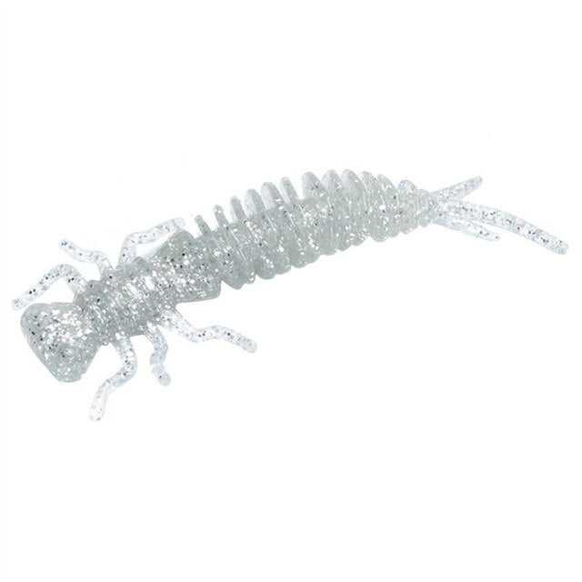 10 PCS Larva Soft Lures 55mm 75mm 100mm Artificial Lures Fishing Worm Silicone Bass Pike Minnow Swim Jigging Baits Fishing Gear