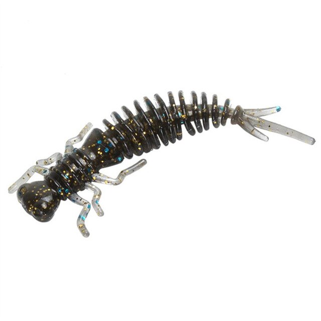 10 PCS Larva Soft Lures 55mm 75mm 100mm Artificial Lures Fishing Worm Silicone Bass Pike Minnow Swim Jigging Baits Fishing Gear