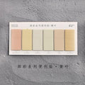 6 Colors Set Cute Novelty Sticky Notes Memo Pad Index Sticker Bookmark Page Flag Sticker School Office Stationery Supplies