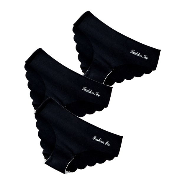 Panties For Women Seamless Panty Set Solid Invisible Underwear Sexy Low Waist Briefs Women's Underpants Lingerie Dropship 3 Pcs