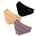 Panties For Women Seamless Panty Set Solid Invisible Underwear Sexy Low Waist Briefs Women's Underpants Lingerie Dropship 3 Pcs